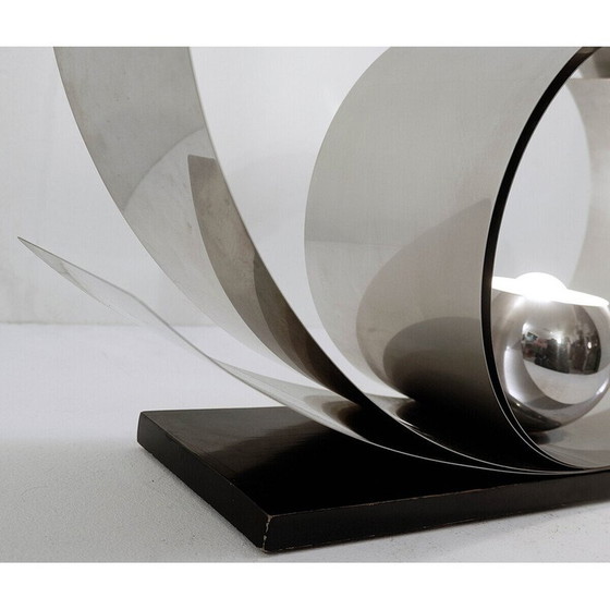 Image 1 of Vintage metalen en houten bureaulamp, Italië 1970