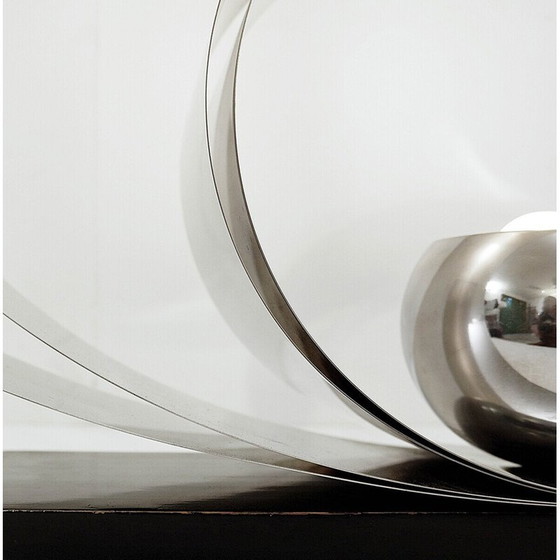 Image 1 of Vintage metalen en houten bureaulamp, Italië 1970