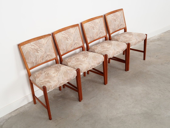 Image 1 of Set van vier teakhouten stoelen, Deens ontwerp, 1970S, Productie: Denemarken