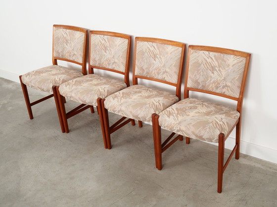 Image 1 of Set van vier teakhouten stoelen, Deens ontwerp, 1970S, Productie: Denemarken