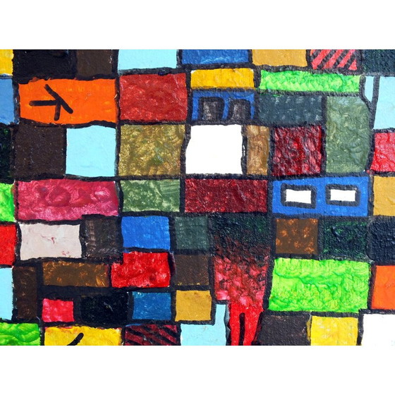 Image 1 of Vintage schilderij licht en kleuren door Egidio Bonfante voor Olivetti, Italië 1979