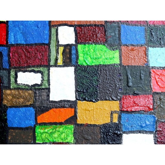 Image 1 of Vintage schilderij licht en kleuren door Egidio Bonfante voor Olivetti, Italië 1979