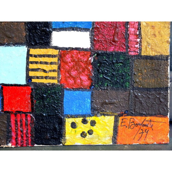 Image 1 of Vintage schilderij licht en kleuren door Egidio Bonfante voor Olivetti, Italië 1979