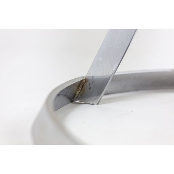 Image 1 of Vintage ronde tafel van metaal en glas, 1970