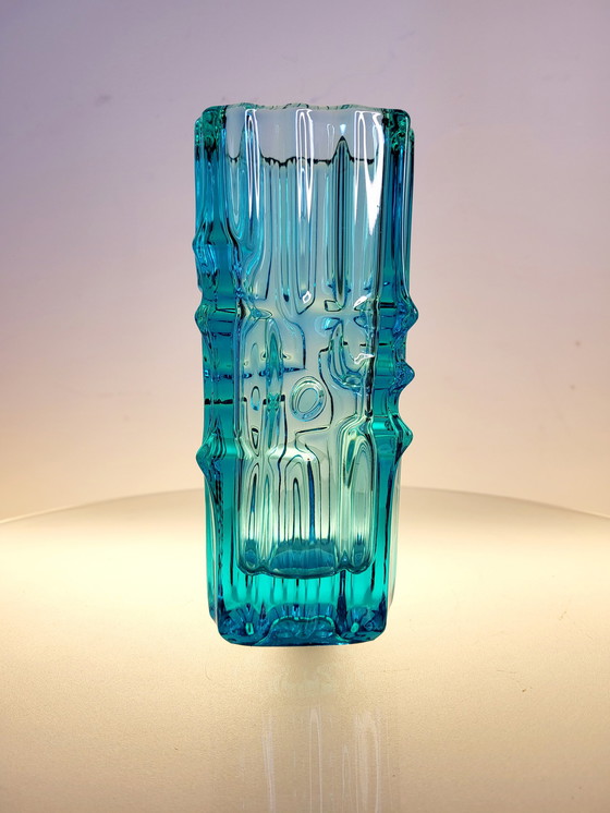Image 1 of Vintage glazen design vaas, Vladislav Urban,Sklo Union Rosice, 1960, Slovakije