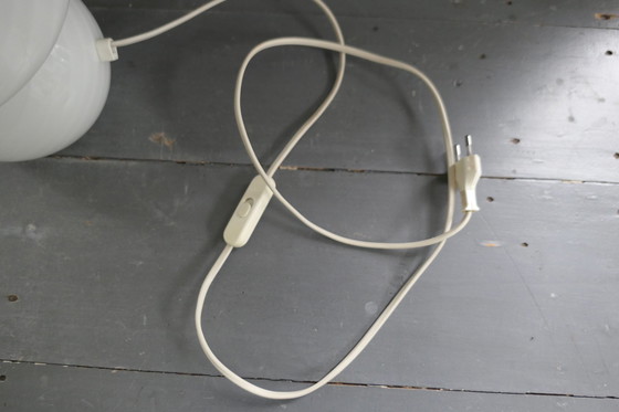 Image 1 of Vintage Mushroom swirl glazen lamp