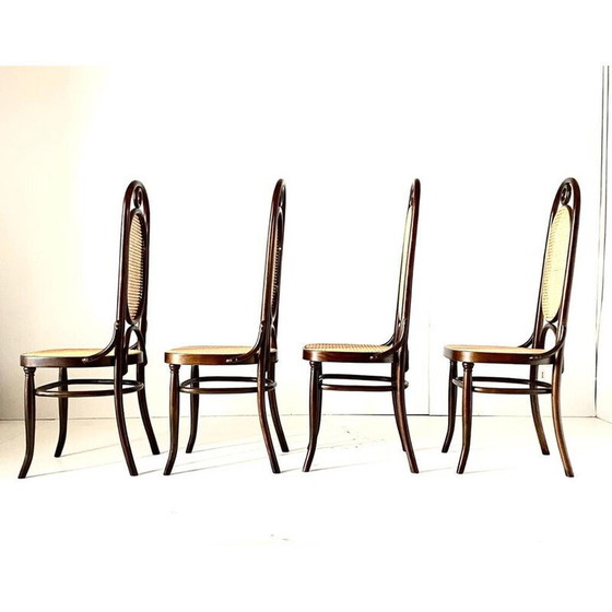 Image 1 of Set van 4 vintage eetkamerstoelen gebogen beuken in de stijl van Thonet, Oostenrijk 1970