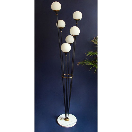 Image 1 of Vintage Alberello vloerlamp van Stilnovo Italië 1950