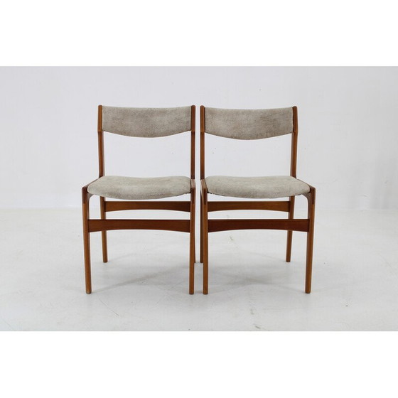 Image 1 of Set van 4 vintage Deense teakhouten eetkamerstoelen, jaren 1960