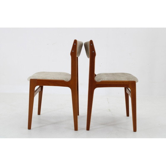Image 1 of Set van 4 vintage Deense teakhouten eetkamerstoelen, jaren 1960