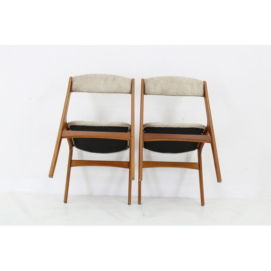 Image 1 of Set van 4 vintage Deense teakhouten eetkamerstoelen, jaren 1960