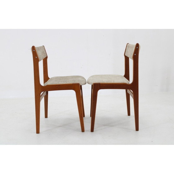 Image 1 of Set van 4 vintage Deense teakhouten eetkamerstoelen, jaren 1960