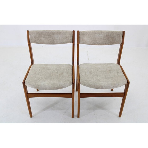 Image 1 of Set van 4 vintage Deense teakhouten eetkamerstoelen, jaren 1960