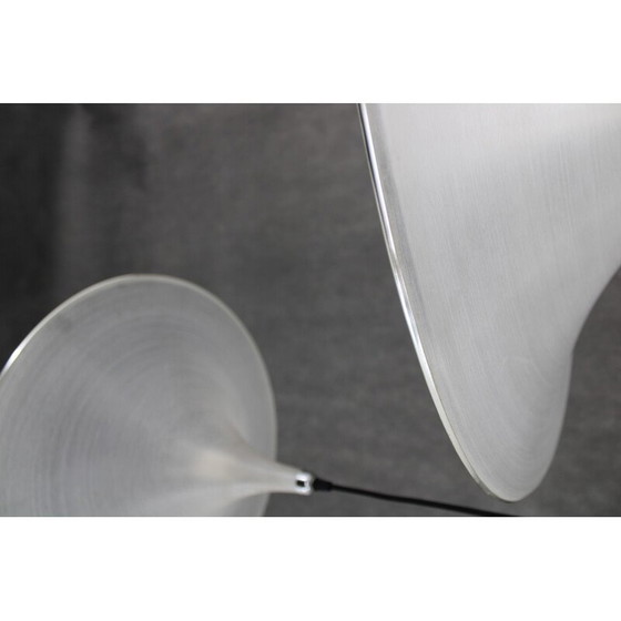 Image 1 of Paar vintage "Trumpet" hanglampen voor Meblo, Italië 1970