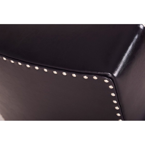 Image 1 of Vintage zwart leren fauteuil van Mucke Melder, jaren 1930