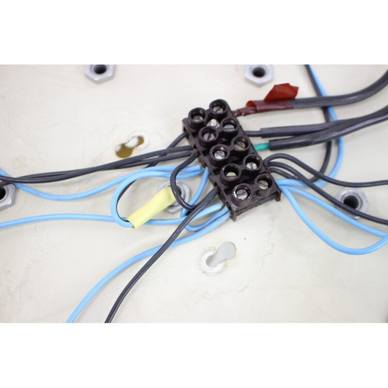 Image 1 of Vintage plafondlamp in glas en metaal van Napako, Tsjecho-Slowakije 1970