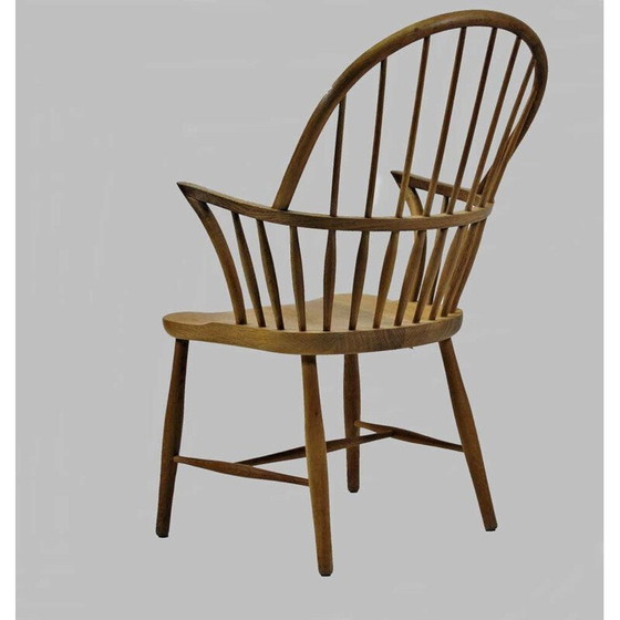 Image 1 of Vintage CH 18A Hoge Rugleuning Stoel in Eik Frits Henningsen van Carl Hansen en Zoon Deens 1960
