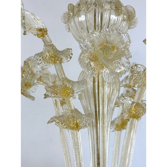 Image 1 of Paar vintage kroonluchters van Murano glas, Italië 1950