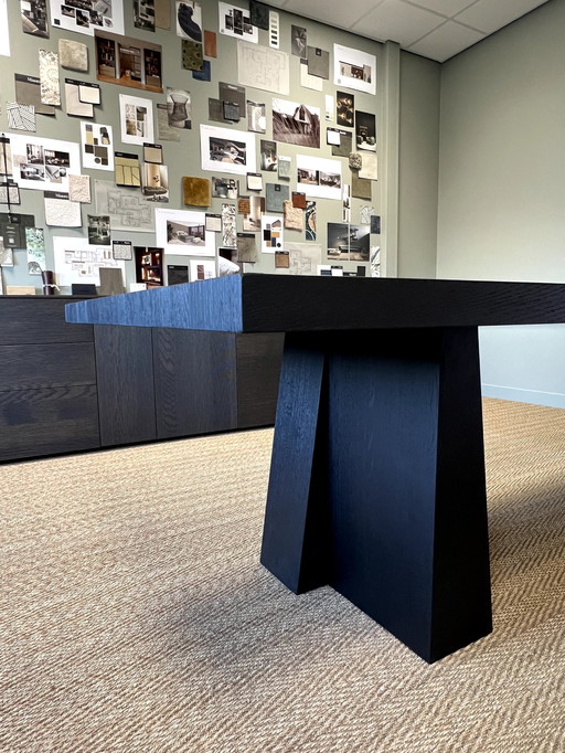 Van Rossum Tafel Eli | Massief Eiken Geborsteld Black