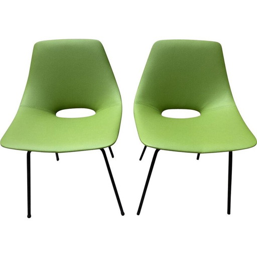 Paar vintage Tonneau stoelen van Pierre Guariche, 1955