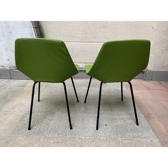 Image 1 of Paar vintage Tonneau stoelen van Pierre Guariche, 1955