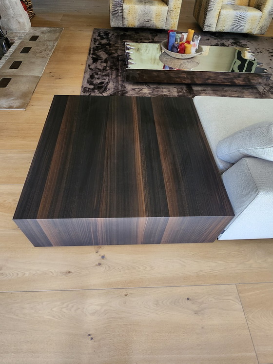 Image 1 of Minotti salontafel hoektafel eucalyptus hout