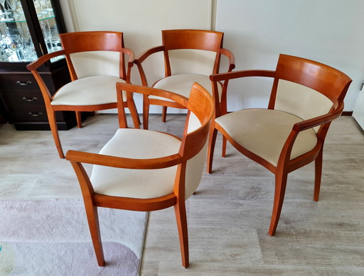 4x Art Deco Eetkamerstoelen