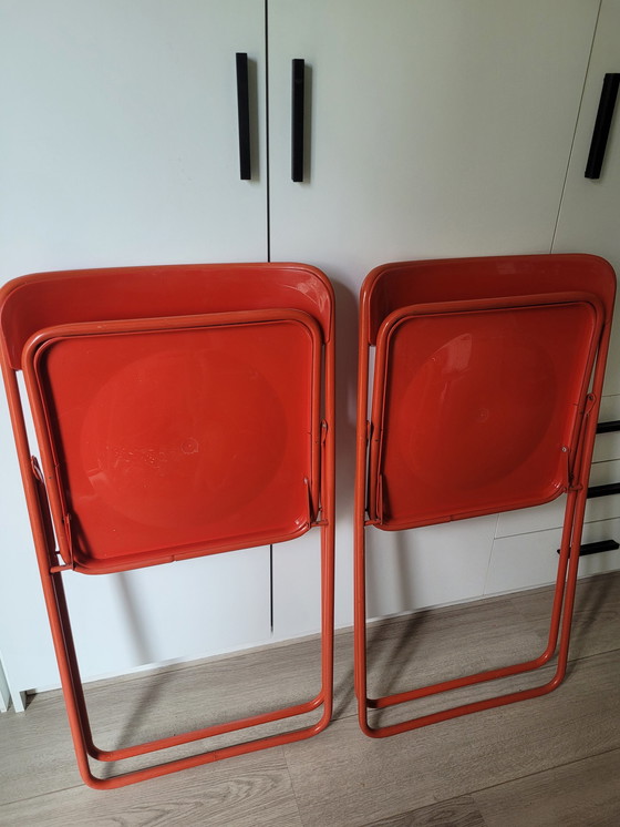 Image 1 of 4x Ikea Niels Gammelgaard TED klapstoelen rood