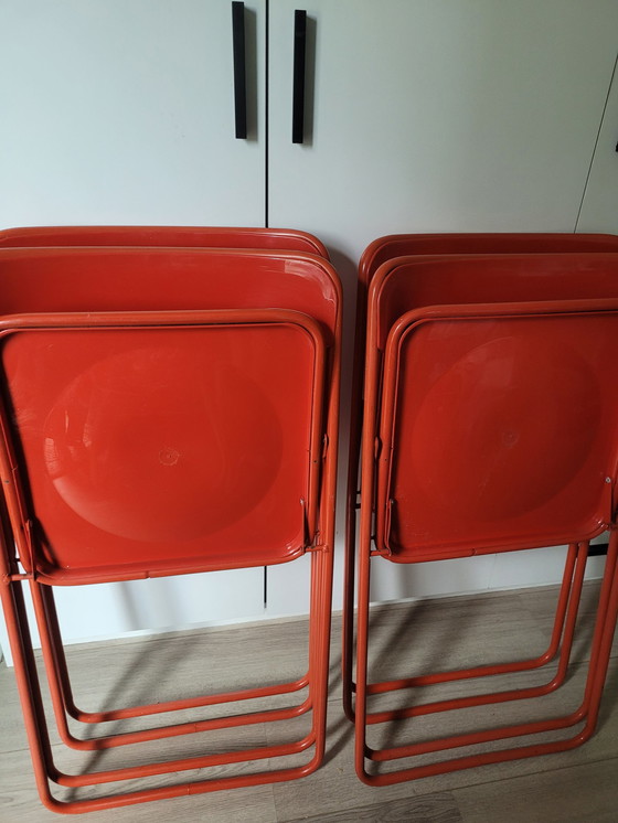 Image 1 of 4x Ikea Niels Gammelgaard TED klapstoelen rood