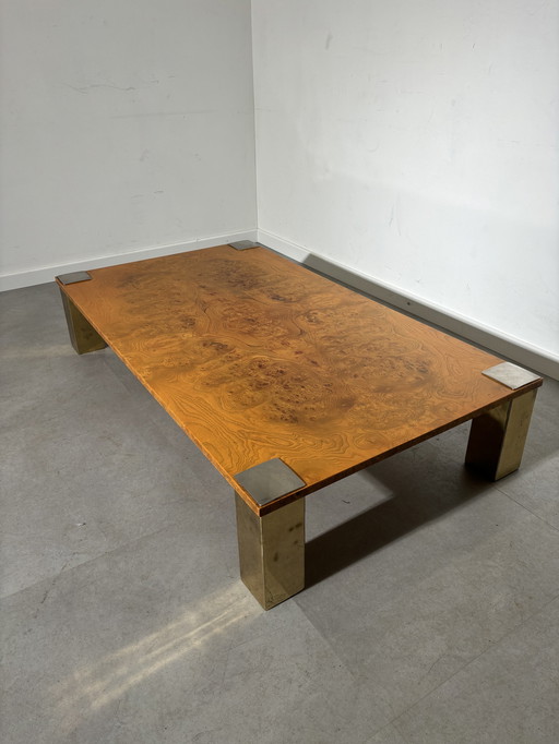 Vintage wortelnotenhouten salontafel