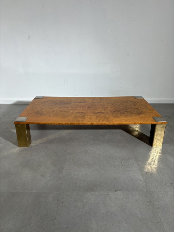 Image 1 of Vintage wortelnotenhouten salontafel