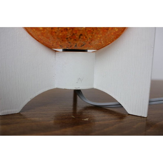 Image 1 of Vintage raket tafellamp van hout en hard plastic, Tsjecho-Slowakije 1960