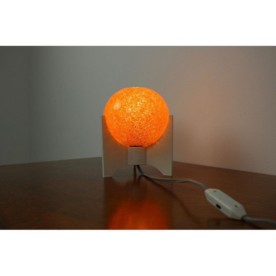 Image 1 of Vintage raket tafellamp van hout en hard plastic, Tsjecho-Slowakije 1960