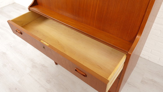 Image 1 of Vintage Secretaire | Teak | Kaptafel | Met Spiegel | 92 Cm