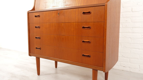 Image 1 of Vintage Secretaire | Teak | Kaptafel | Met Spiegel | 92 Cm