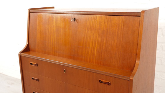 Image 1 of Vintage Secretaire | Teak | Kaptafel | Met Spiegel | 92 Cm