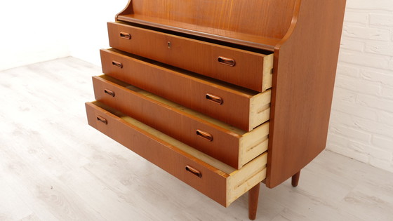 Image 1 of Vintage Secretaire | Teak | Kaptafel | Met Spiegel | 92 Cm