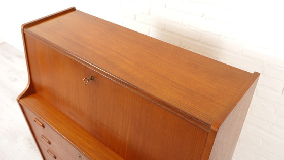 Image 1 of Vintage Secretaire | Teak | Kaptafel | Met Spiegel | 92 Cm