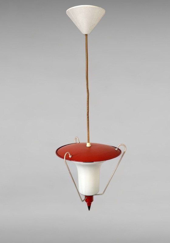 Image 1 of Philips Vintage Jaren 50 Hanglamp Opaline Glas 