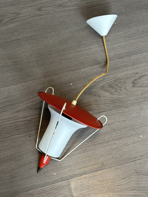 Image 1 of Philips Vintage Jaren 50 Hanglamp Opaline Glas 