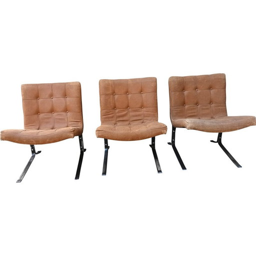 Set van 3 vintage fauteuils door Olivier Mourgue, 1950-1960