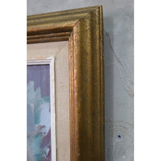 Image 1 of Vintage modern olieverfschilderij op paneel door Eric Lo Ohlqvist, Zweden 1960