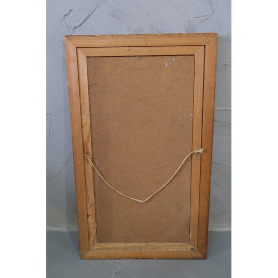 Image 1 of Vintage modern olieverfschilderij op paneel door Eric Lo Ohlqvist, Zweden 1960