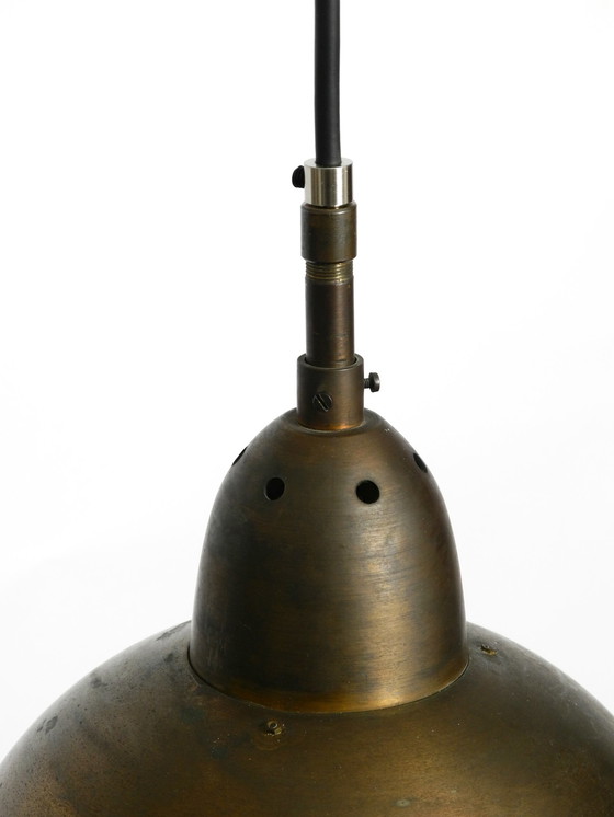 Image 1 of Mid Century messing kerk hanglamp met een geweldige patina