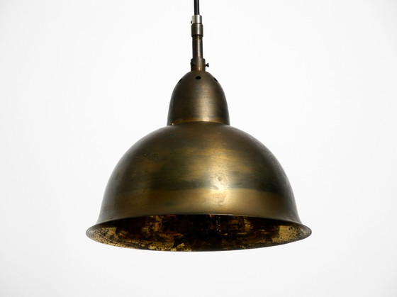 Image 1 of Mid Century messing kerk hanglamp met een geweldige patina