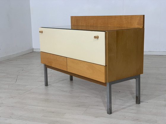 Image 1 of Mid Century lowboard ladekast dressoir kast hal kast vintage