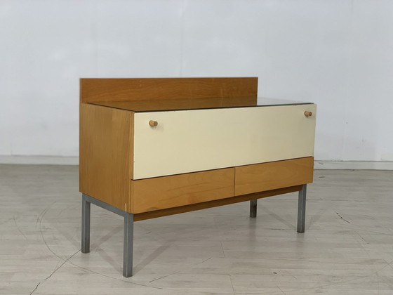 Image 1 of Mid Century lowboard ladekast dressoir kast hal kast vintage