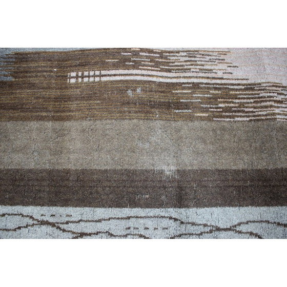 Image 1 of Geometrisch vintage vloerkleed, Tsjecho-Slowakije 1930