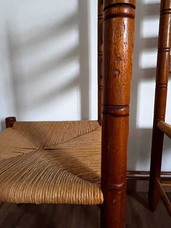 Image 1 of Paar houten stoelen