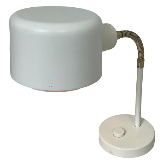 Image 1 of Hans Agne Jakobsson - Bureaulamp model 'Elidus' - ca. 1970 - Scandinavisch vintage - Messing zwanenhals